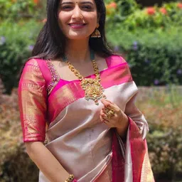 KSALIYA Pink Art Silk Sarees image 3