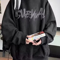 StyleCast x Revolte Typography Printed Hooded Drop-Shoulder Sleeves Oversized Sweatshirt image 4