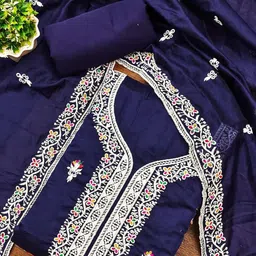 Altecia Embroidered Unstitched Dress Material image 3