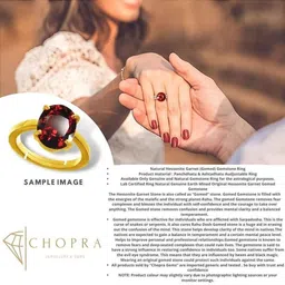 GenZcomplex Brass Garnet Finger Ring image 2