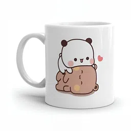 Mr UVD White Cartoon Characters Printed Ceramic Glossy Mug 350 ml image 3