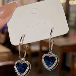 Estailo fashion Heart Shaped Half Hoop Earrings-picture-21