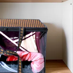 Stylista Brown & Black 2 Pieces Printed Waterproof Storage Bag Organisers With Zip image 3