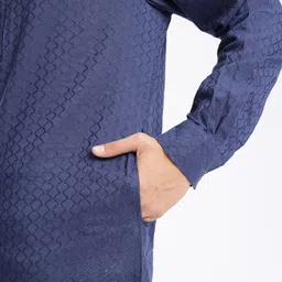 Anouk Rustic Woven Design Mandarin Collar Straight Kurta image 2