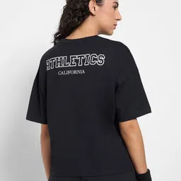 Ajile by Pantaloons Women Typography Printed Applique T-shirt image 2