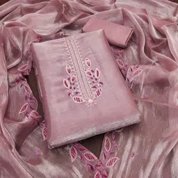 LeeliPeeri Designer Embroidered Unstitched Dress Material-image-23