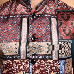 PRINTCULTR Men Regular Pure Cotton Kurta with Trousers image 2