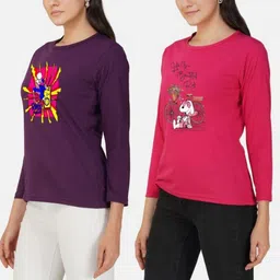 Metronaut Women 2 Printed Bio Finish Applique T-shirt image 5