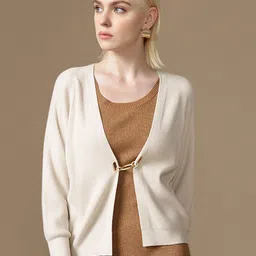 Kazo Women V-Neck Long Sleeves Cardigan-image-11