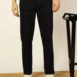 Thomas Scott Men Smart Slim Fit  Mid-Rise Wrinkle Free Solid Cotton Chinos Trousers-picture-24