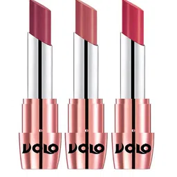 VOLO Set Of 3 Creme Matte Lipstick 3.5g Each- Cherry 631-Light Peach 632-Pink 641 image 1