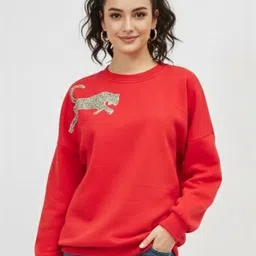 Pookiie Women Embellished Sweatshirt-picture-11
