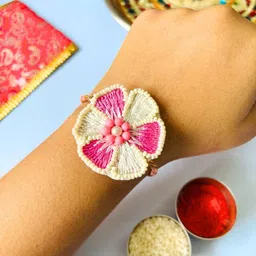 Sangria Unisex Pink Tie-Ups Rakhi-picture-31