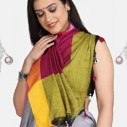 sourav biswas Colourblocked Saree image 3