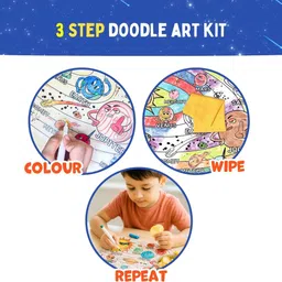 pepplay Recolourables Colour & Wipe Placemats - Space Saga image 4