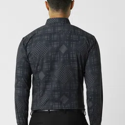 van heusen V Dot Men Button-Down Collar Geometric Printed Slim Fit Formal Shirt image 4