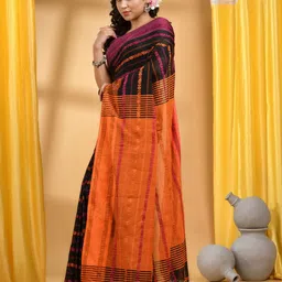TANTLOOM Ethnic Motifs Woven Design Saree image 3