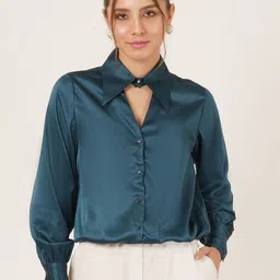 angloindu Women Satin Shirt Style Top-image-74