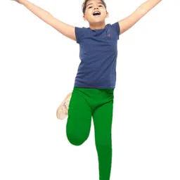 YK Girls Pack Of 2 Cotton Churidar Length Leggings image 3