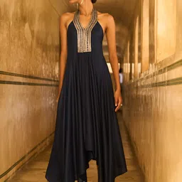 Dash and Dot Women Halter Neck Maxi Dress image 4