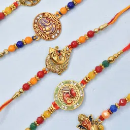 MEIRA JEWELLERY Pack Of 5 Rakhi Gift Set-picture-41