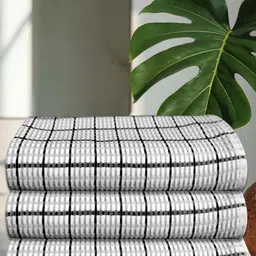 Athom Living Grey & Black 3 Striped Cotton 210 GSM Bath Towel-image-73