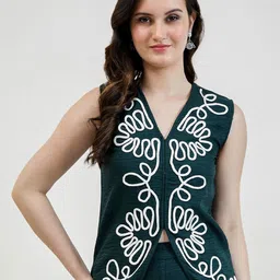 Boho By Athena Women Embroidered Bohemian Linen Top-image-17