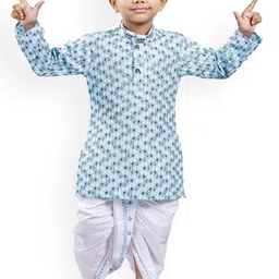 BAESD Boys Printed Regular Kurti with Dhoti Pants image 1