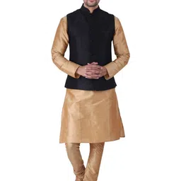 JEXI Men Regular Pure Silk Kurta with Churidar-picture-15