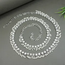 I Jewels Studded Waist Chain Saree Accessories-picture-13