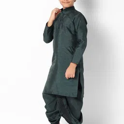 Uri and MacKenzie Boys Regular Pure Cotton Kurta with Dhoti Pants image 2