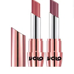VOLO Set Of 2 Creme Matte Lipstick 3.5g Each - Plum 632-Light Peach 636 image 1