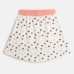mackly Girls Heart Printed Mini Skirt with Built-in Shorts & Gusset-image-59