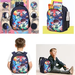 rbm BenTen Cartoon Character Printed Kids Backpack For NUR-2nd Class (RBMBAG03) Waterproof School Bag image 5