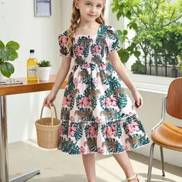 TOONKY Floral Net Fit & Flare Midi Dress-picture-43