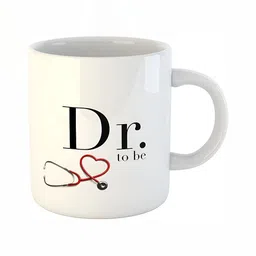 Mr UVD Black & Cream Typography Printed Ceramic Matte Mug 360 ml image 2