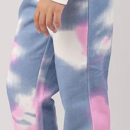 Anthrilo Girls Abstract Printed Mid-Rise Joggers image 3
