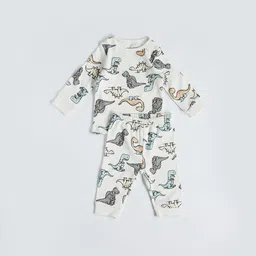 Juniors by Babyshop Boys Printed T-shirt with Pyjamas image 4