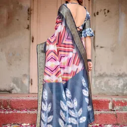 ALMAARI FASHION Ethnic Motifs Printed Heavy Work Banarasi Saree image 3