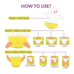 Kritiu Kids Set Of 3 Reusable Waterproof Cloth Diapers image 3