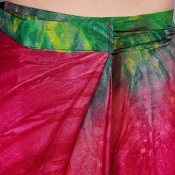 HERE&NOW Tie and Dye Pure Chiffon Ready to Wear Jamdani Saree image 3