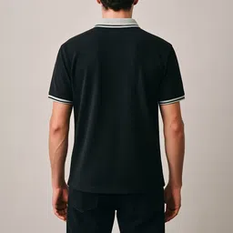 DOOR74 Men Polo Collar T-shirt image 2