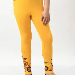 BAESD Girls Printed Cotton Mid-Rise Ankle-Length Leggings-image-5