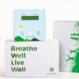 airveda PM2.5, PM10 App and Wi-Fi Enabled Pro Air Quality Monitor With Visual Indicator (White) Air Quality Meter image 4
