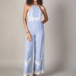Style Island Checked Pure Cotton Basic Jumpsuit image 2