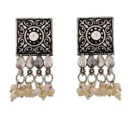 EIT Collection Women Oxidised Silver Necklace With Earrings image 1