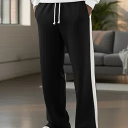 dockstreet Men Solid Black Track Pants image 4