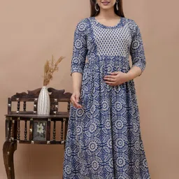 fashion4word Women Printed Pure Cotton Anarkali Kurta image 3