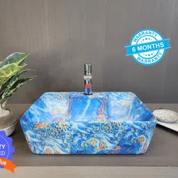 inlet Table Top Premium Designer Ceramic Wash Basin (16*12*5)(M81) Wall Hung Basin image 1