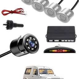 zplus Car Parking Sensors - Set of 4 with Reverse Parking Camera (Silver)-131 Safety of Passengers/Car One Alarm Kit-2203 Parking Sensor-picture-39